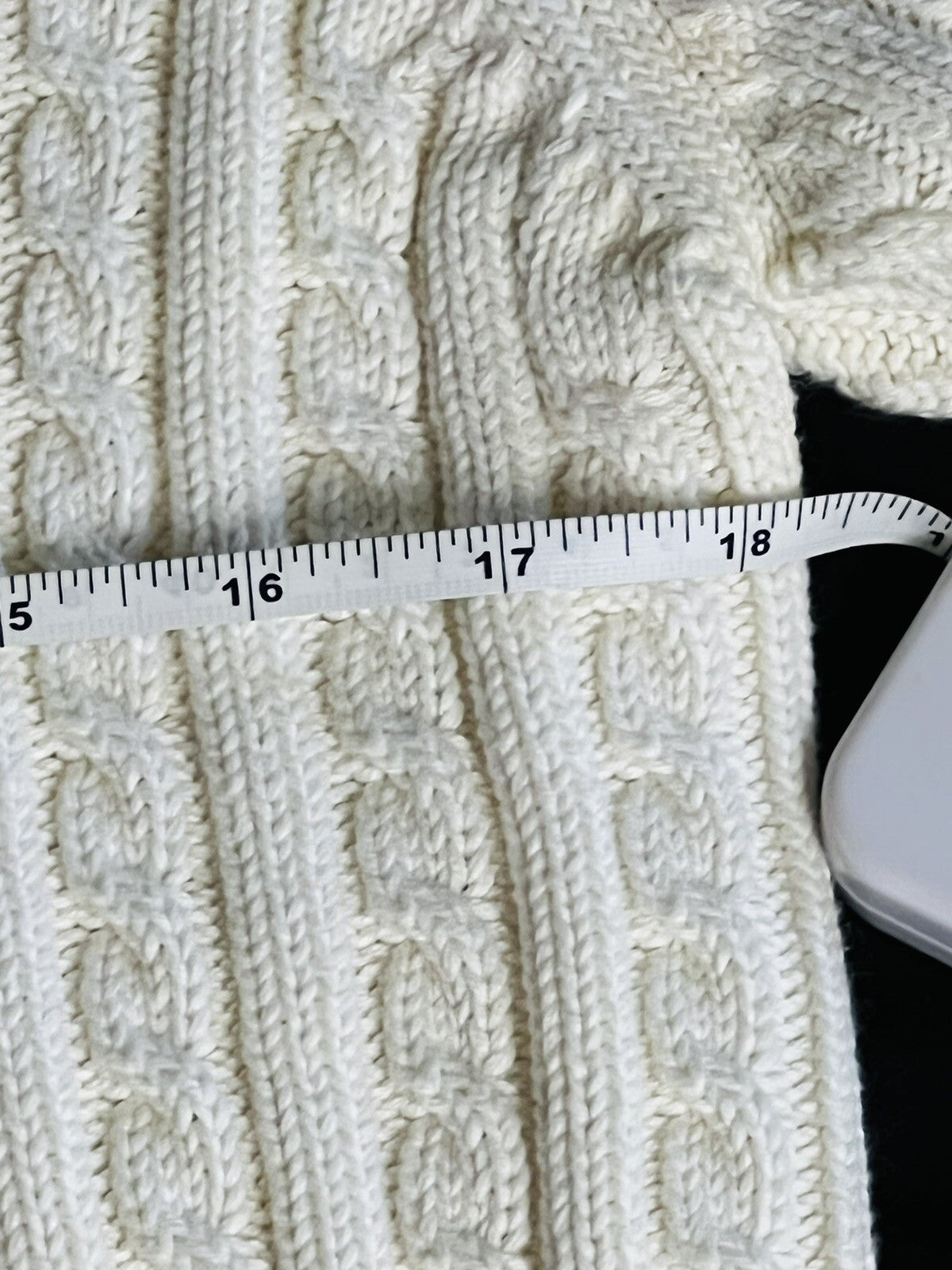 Splendor Women’s Cotton Full Zip Sweater White Sz XL