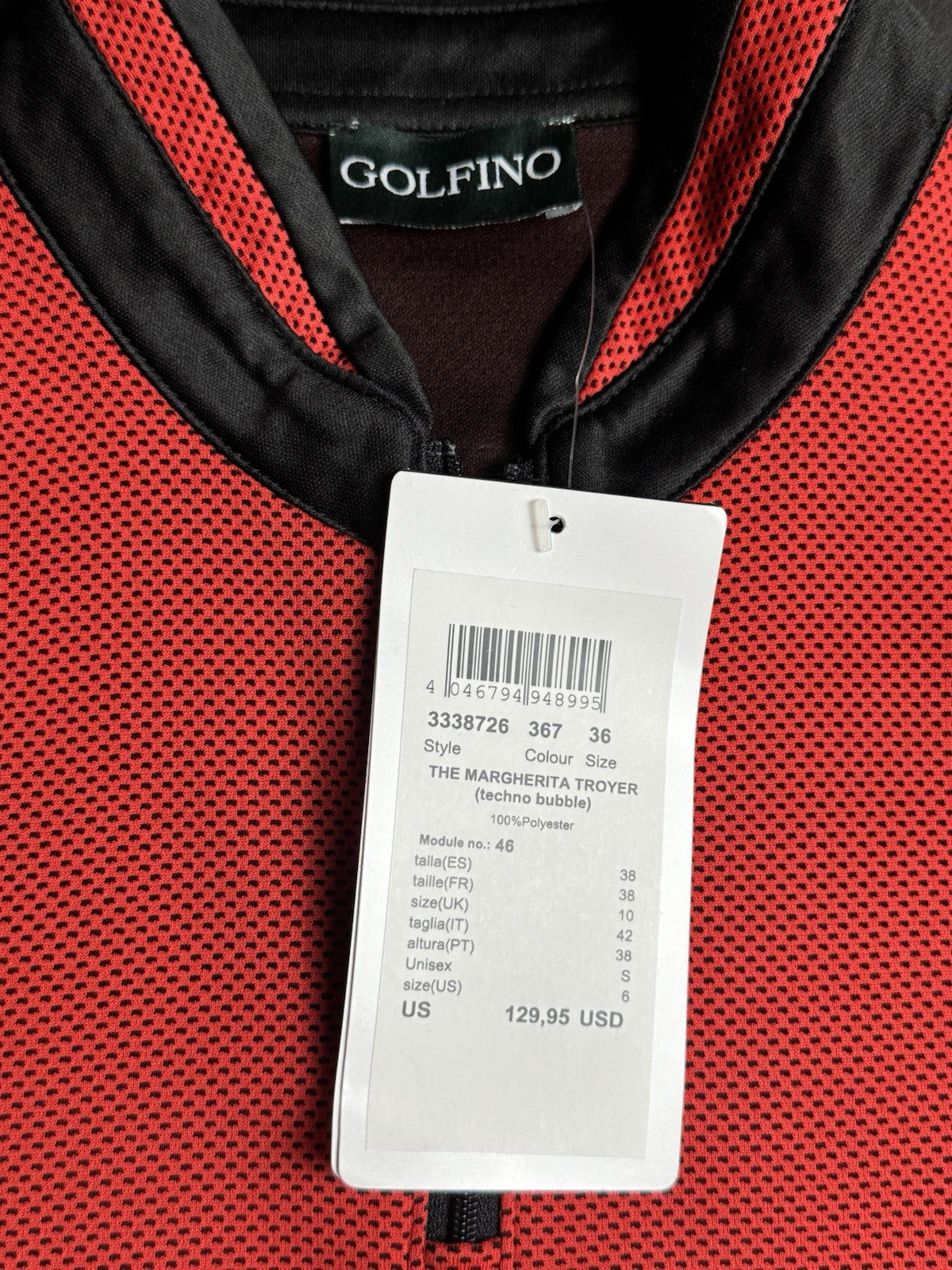 $129 GOLFINO Women's Golf Shirt Red Size 6.  (B.189)
