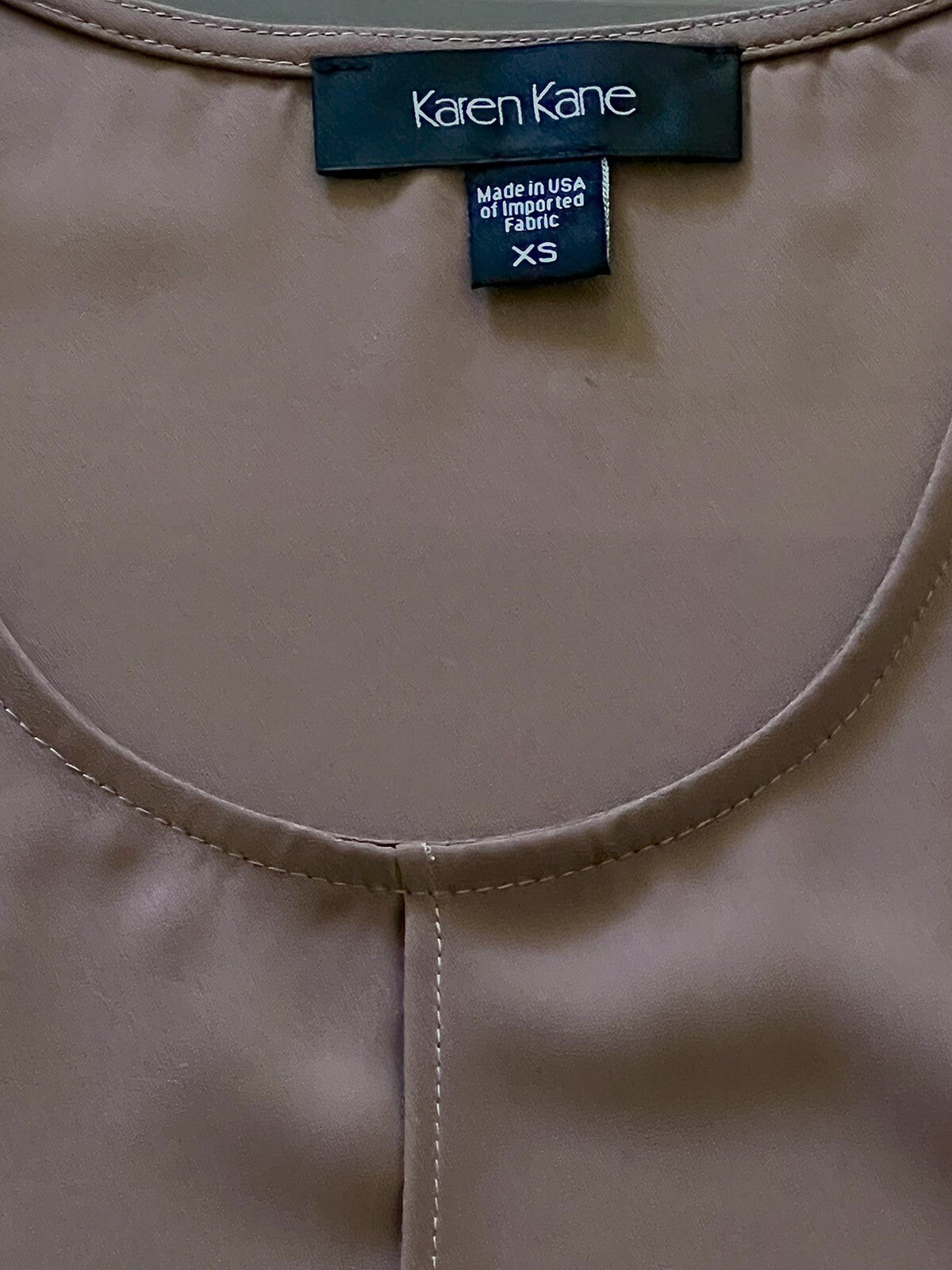 KAREN KANE Women’s Sleeveless Blouse Brown Sz XS (16)