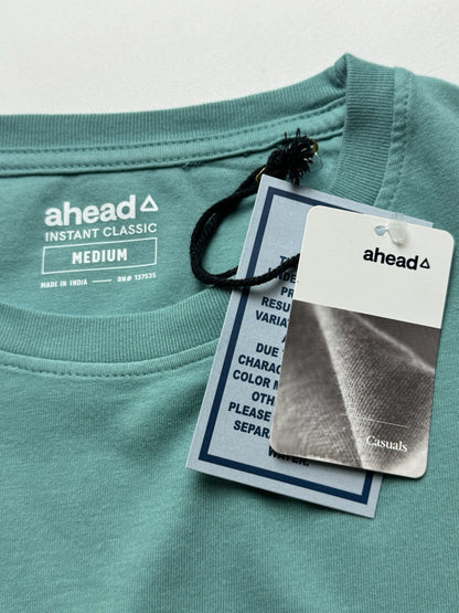Ahead Women’s T Shirt (Round Hill Club Printed) 100% Cotton Sz M.  (B.05)