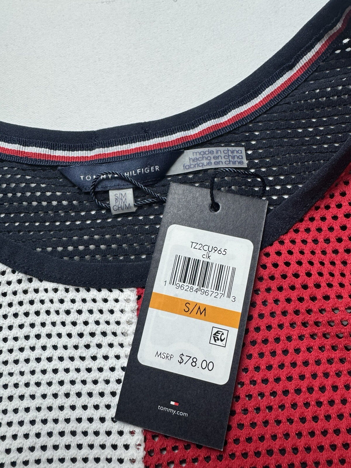 $79 Tommy Hilfiger Women’s Mesh Tank Top Sz S/M (B.141)