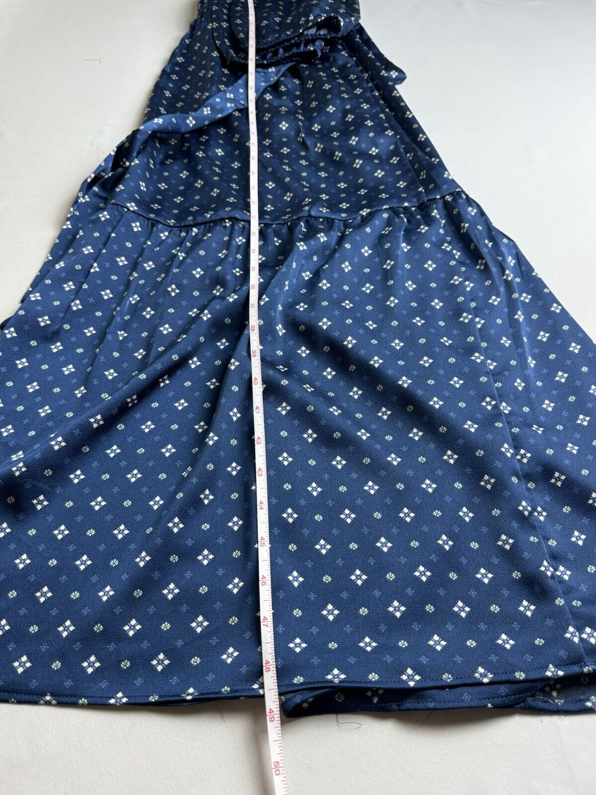 LUCKY BRAND Women's Maxi Navy Dress Size L   (B.64)