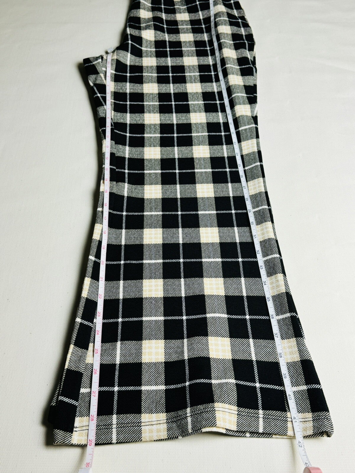 No Boundaries Women’s 2 Pc Plaid Top Pants Set Sz XL