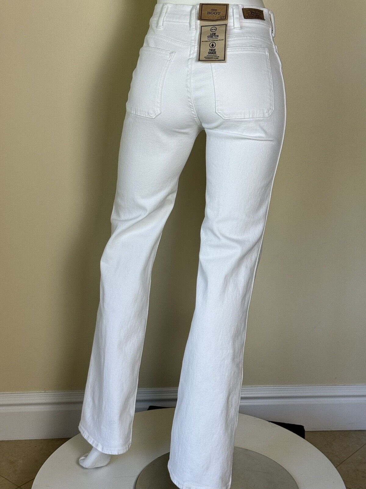 $248 Polo Ralph Lauren Women's White Stretch Jeans Sz 27.   (50)