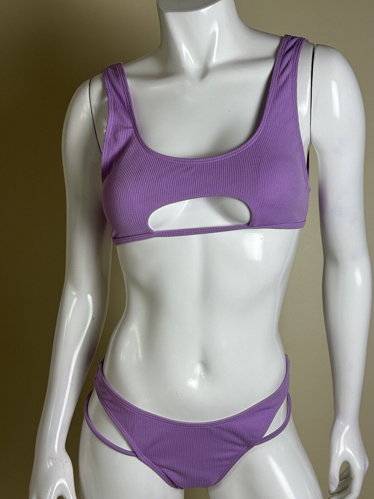 2Pc Swimsuit Purple Women’s Sz L Bikini