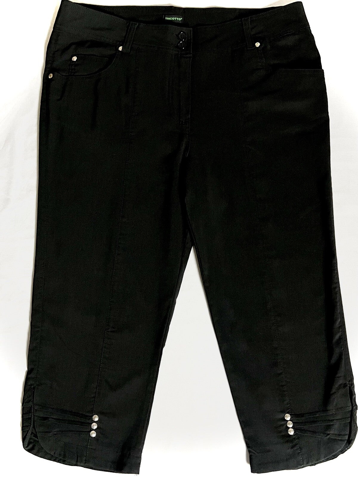 Tricotto Women’s Golf Capri Pants Black Sz 14