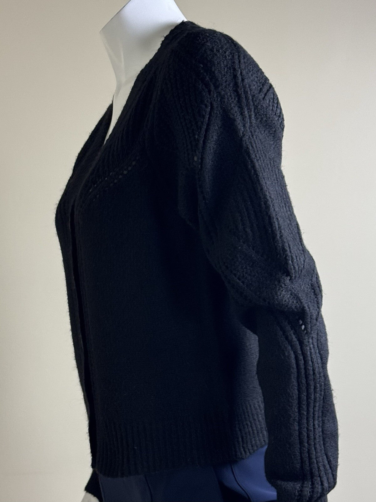 $99 Sam Edelman Women’s Julietta Black Crochet Cardigan Sz M. (B.109)