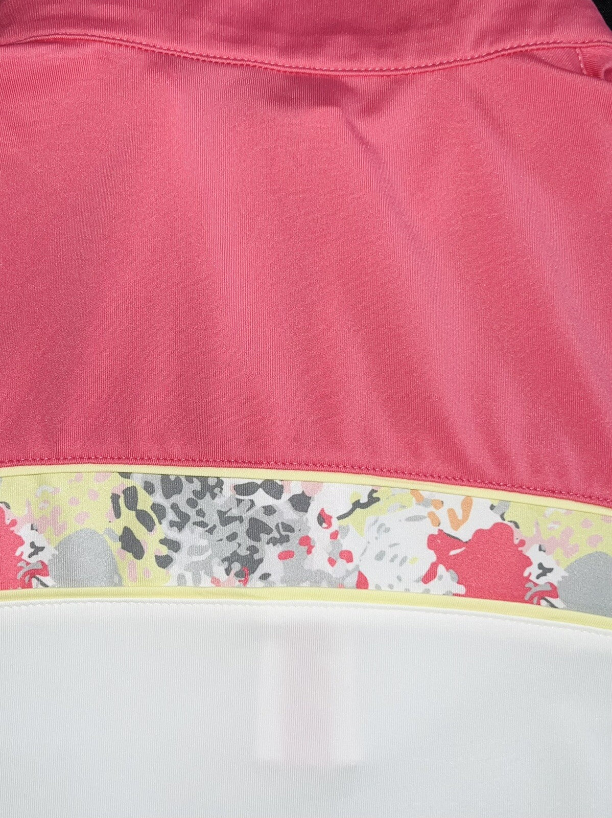 Kate Lord Women’s Golf Polo Shirt White Pink Sz M (B.13)