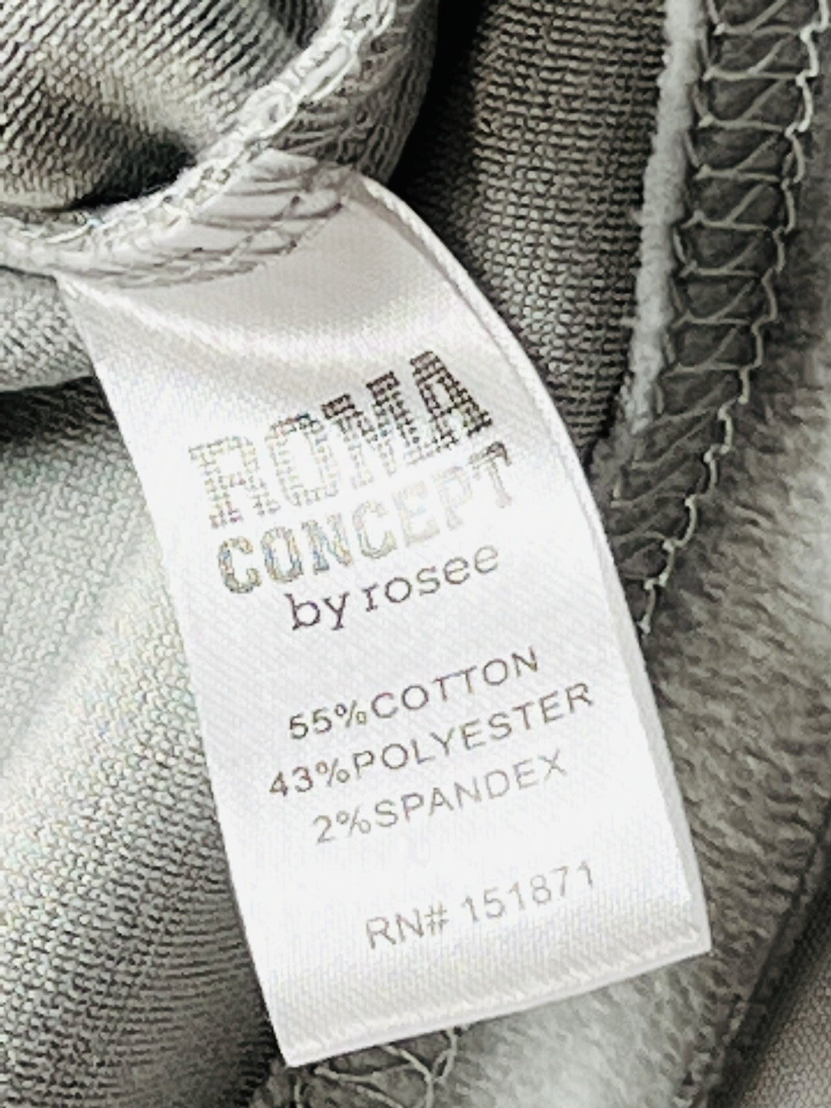 Roma Concept Women’s Hoodie Sweater Sz 2X Gray