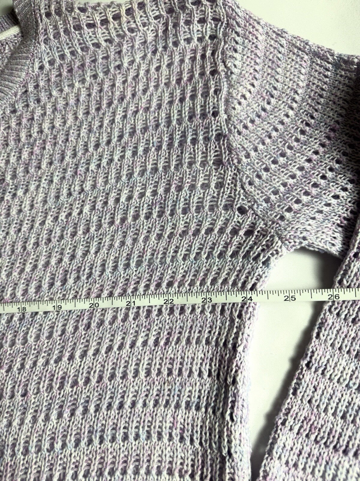 $109 Talbots Crochet Top Purple Sz XL.  (B.52)