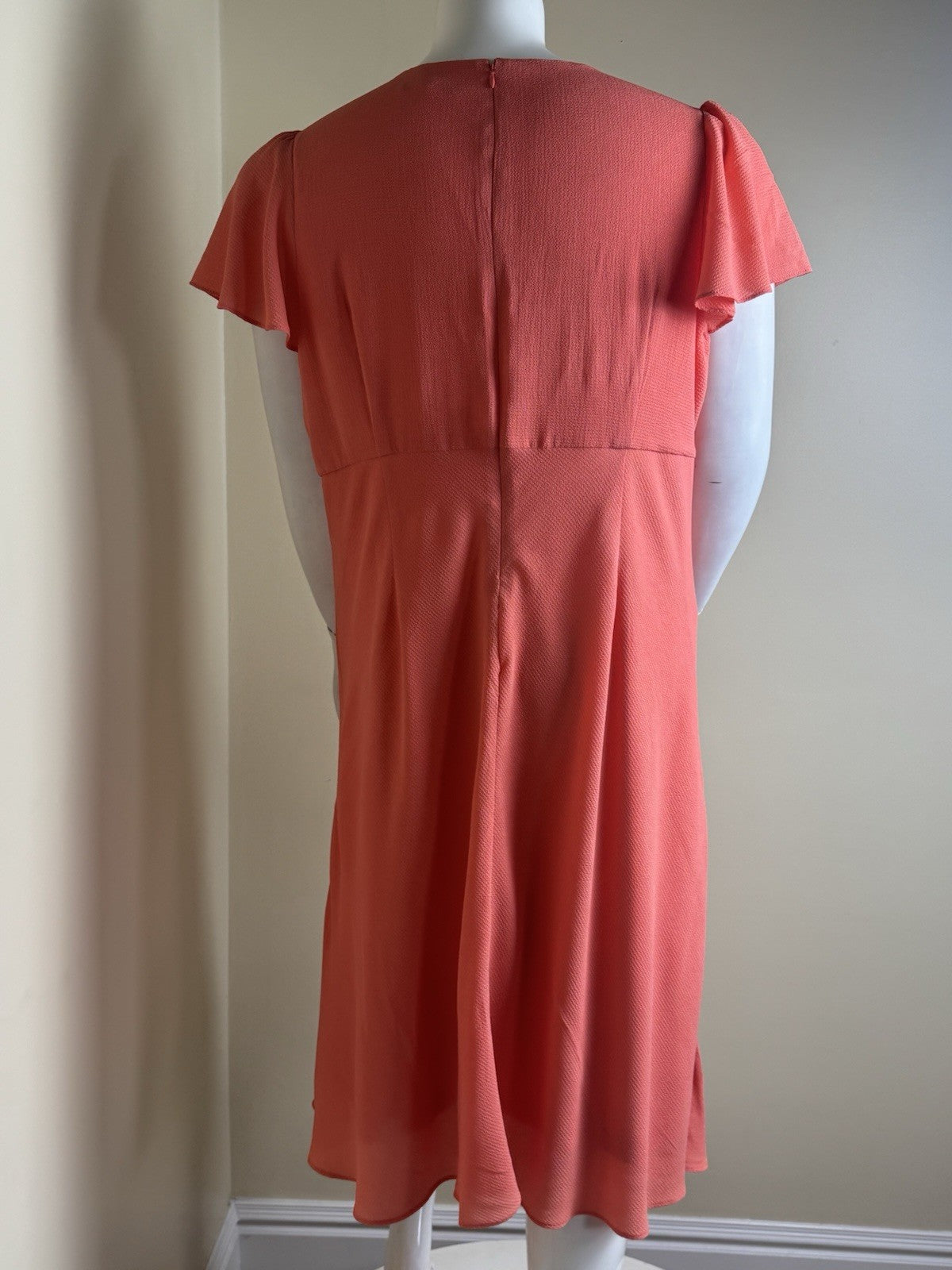 $35 BCBG Paris Women's Ruffle Long Orange Dress Size 2XL     (B.177)