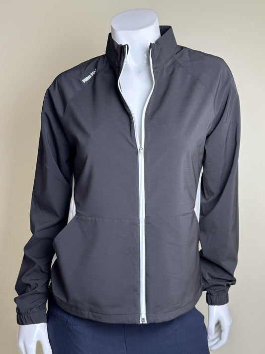 PUMA Women's White with Black Jacket Pockets Sz S.       (B.150/1)