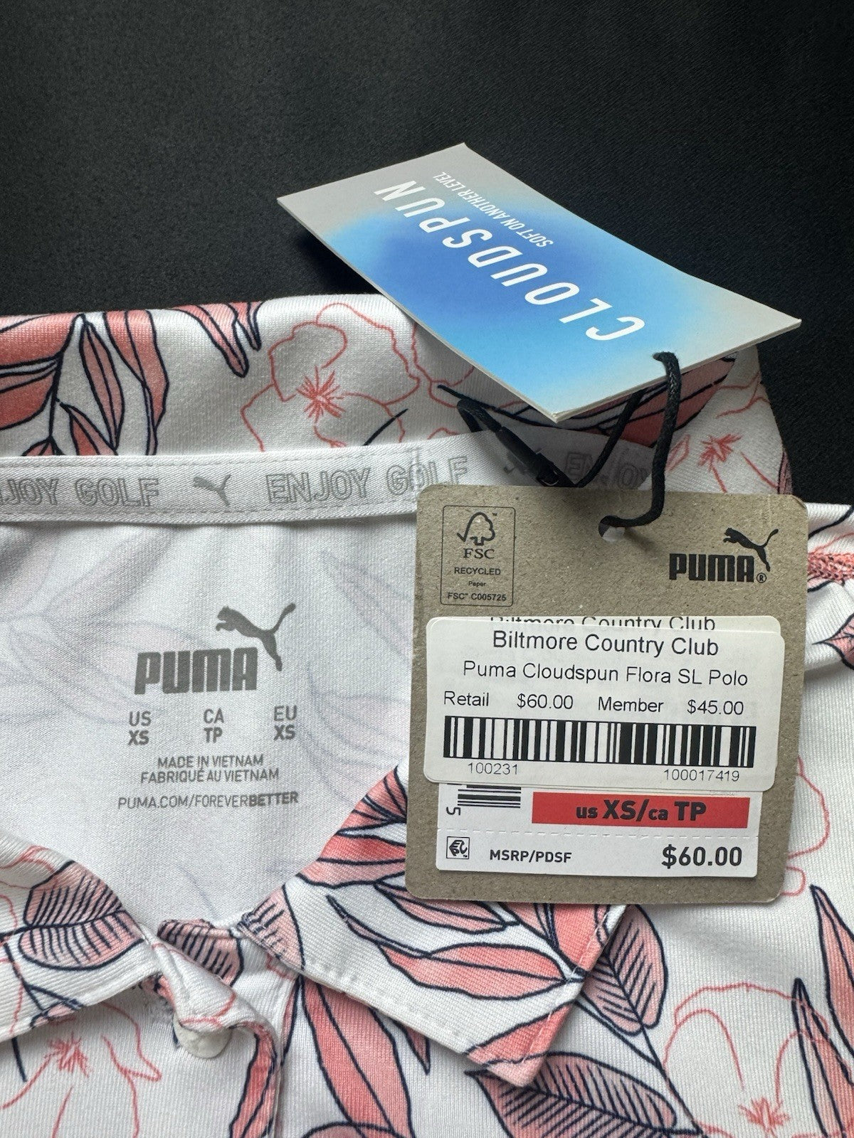 $60 Puma Women’s Golf Shirt Sleeveless Sz XS.  (B.153)