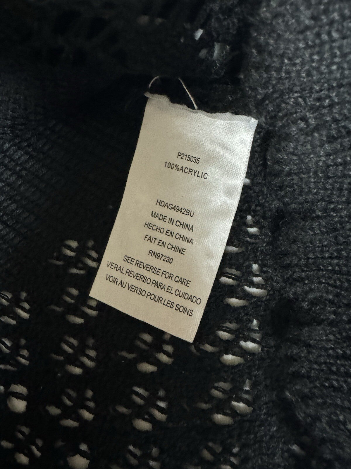 ABSOLUTELY FAMOUS Black Crochet Dress Sz S ( B.97)