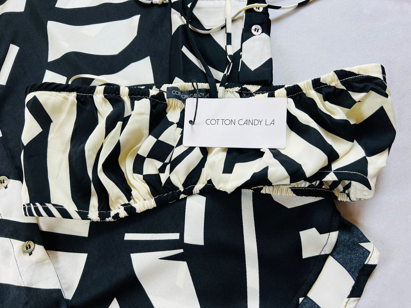 COTTON CANDY Women’s 2Pc Set Long Sleeve Shirt Sz S with Inside Top Sz M