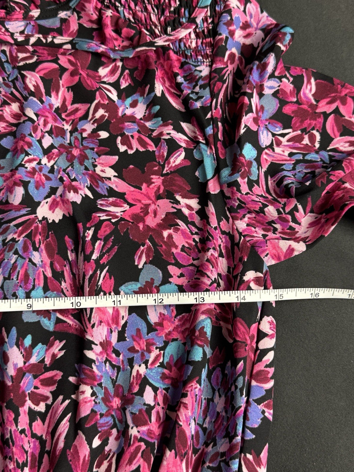 $138 NANETTE LEPORE Floral Maxi Long Dress Sz 2      (B.096)