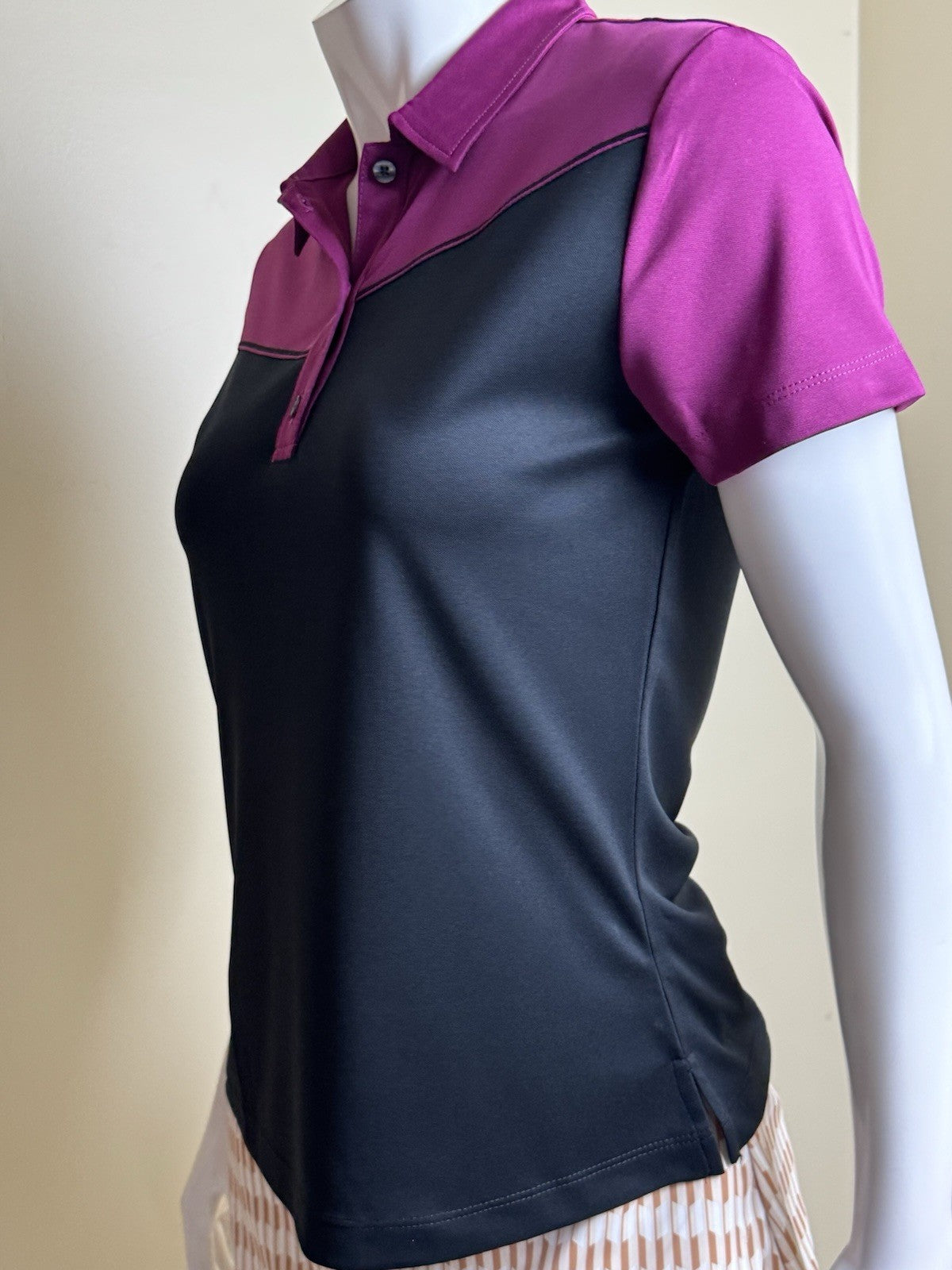 Monterey Club Women's Golf Shirt Short Sleeve Sz L      (B.037)