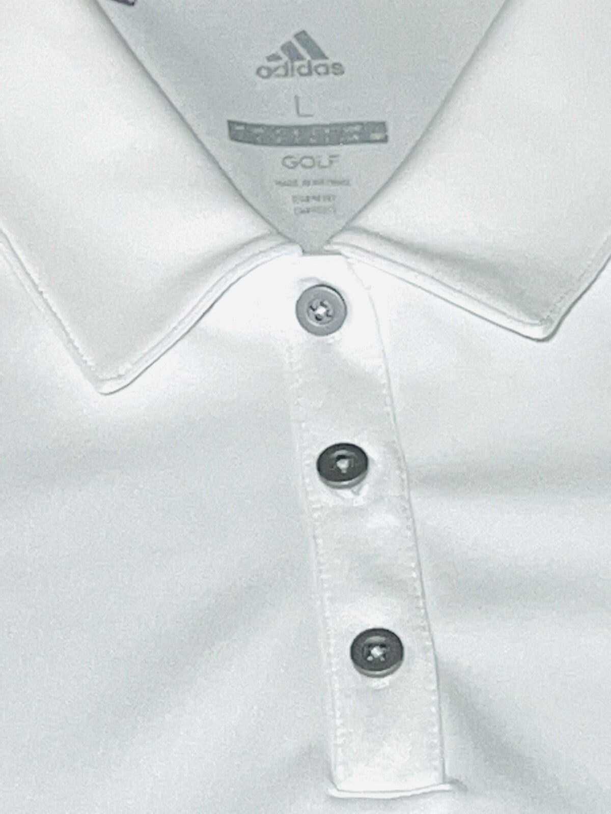 ADIDAS GOLF Women's Golf Polo Shirt White Sz L             (13)