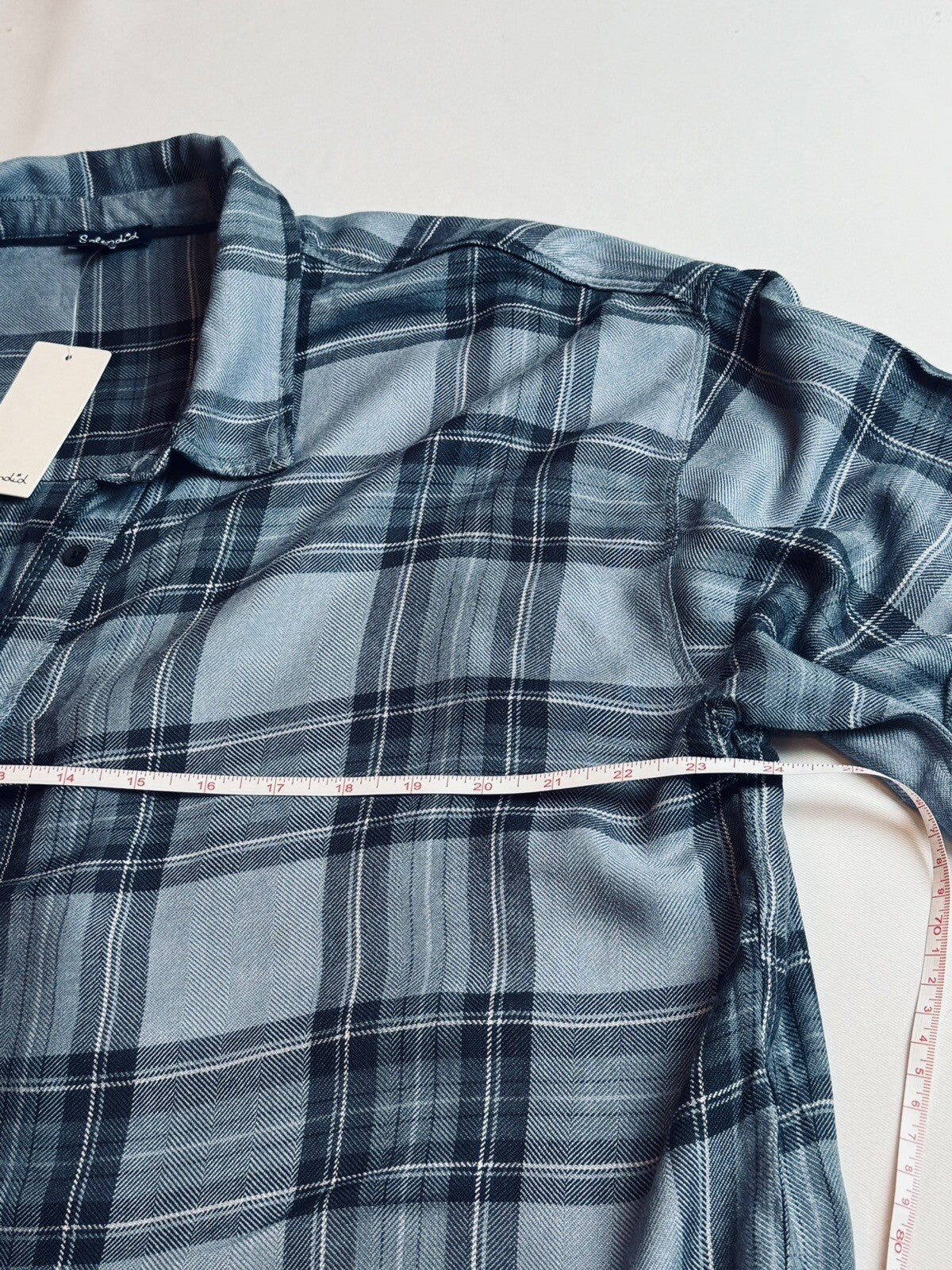 SPLENDID Women's Top Plaid Long-Sleeve Button Shirt Size L. (65)