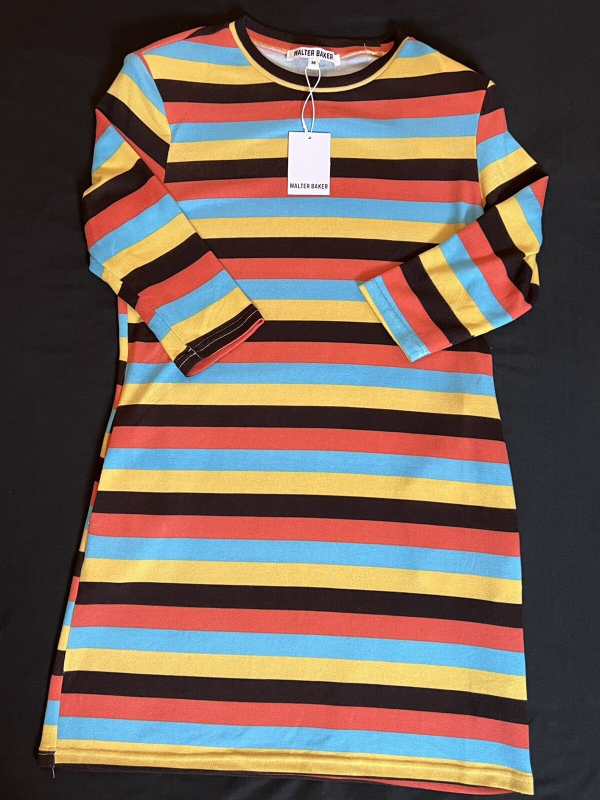 $198 WALTER BAKER Multicolor Stripes Dress Sz M