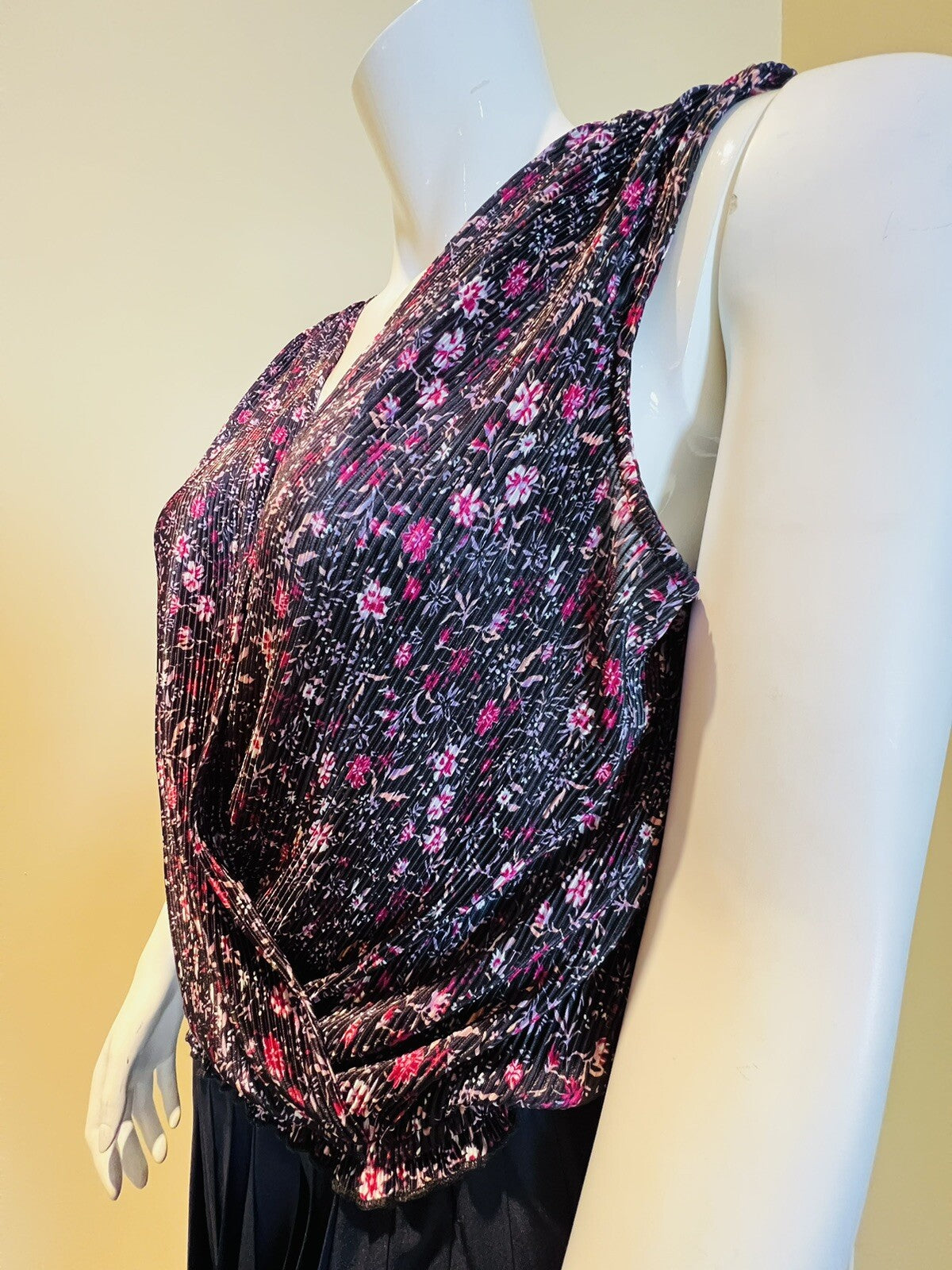 Bobeau Women's Blouse Floral Sleeveless Top Size L (9)