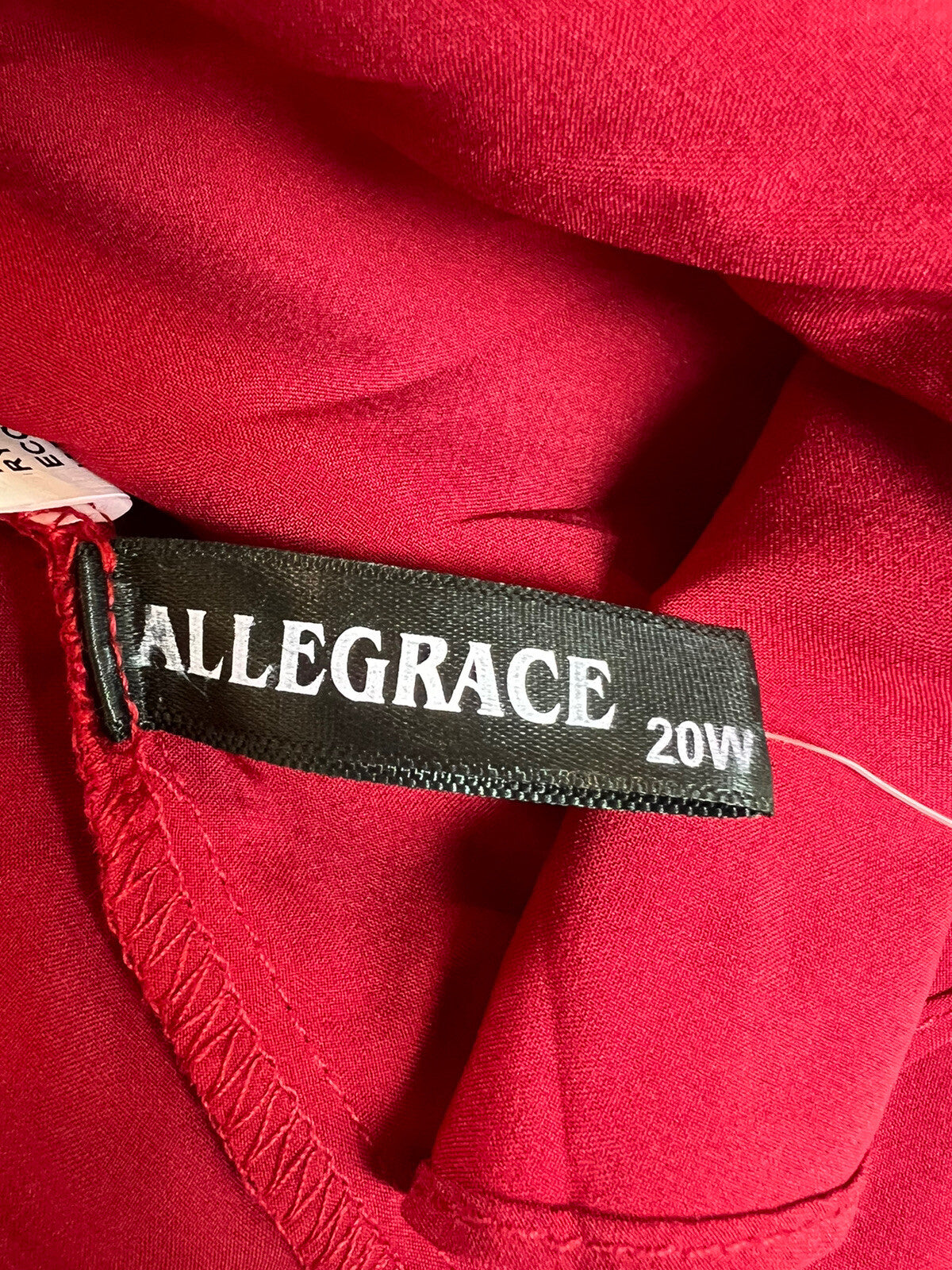 ALLEGRACE Women’s Plus Size 20W Red Dress