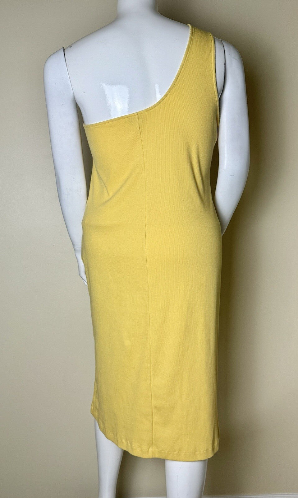 Nine West One Shoulder Yellow Dress Sz 3XL.  (B.51)
