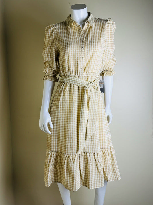 Sharagano Women's Tan Yellow Dress Size 12. (78)