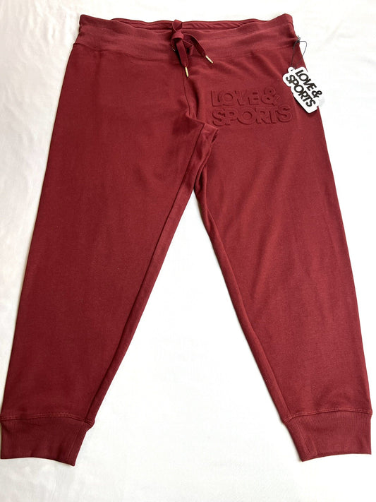 $34 LOVE & SPORTS Women's Maroon Jogger Sz 2XL. (B.027)