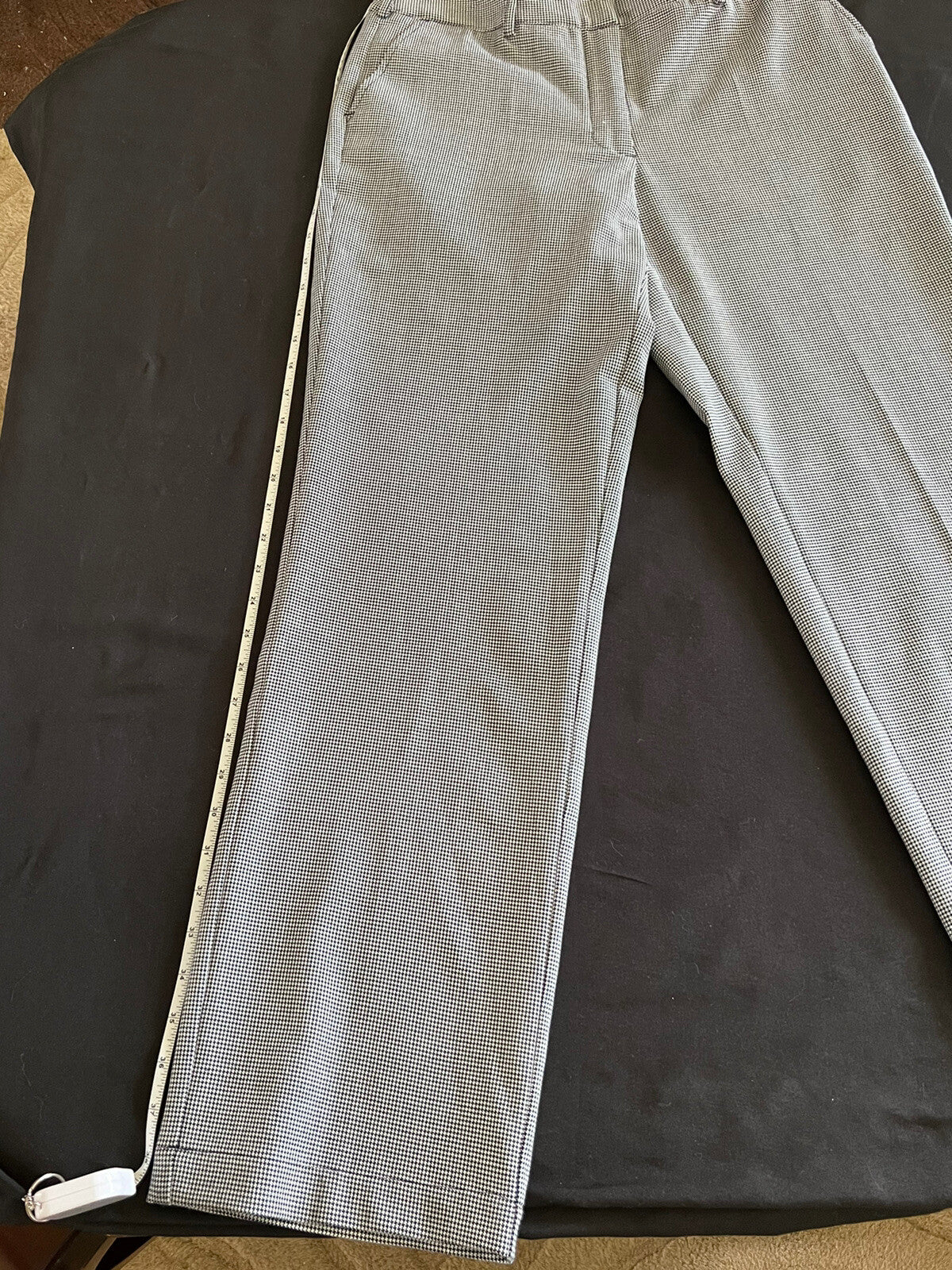 Lizzie Driver Women’s Houndstooth Golf Pants Sz 6 Black White Checks Pattern