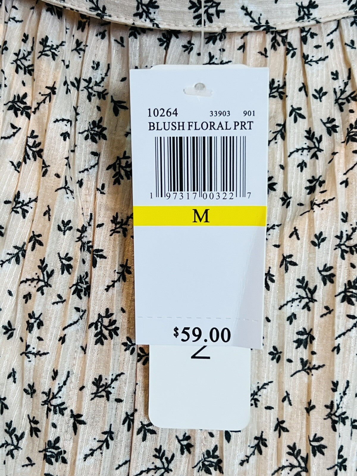 Rio &Rian Women’s Sleeveless Top Size M Beige Black Floral Shirt (3)