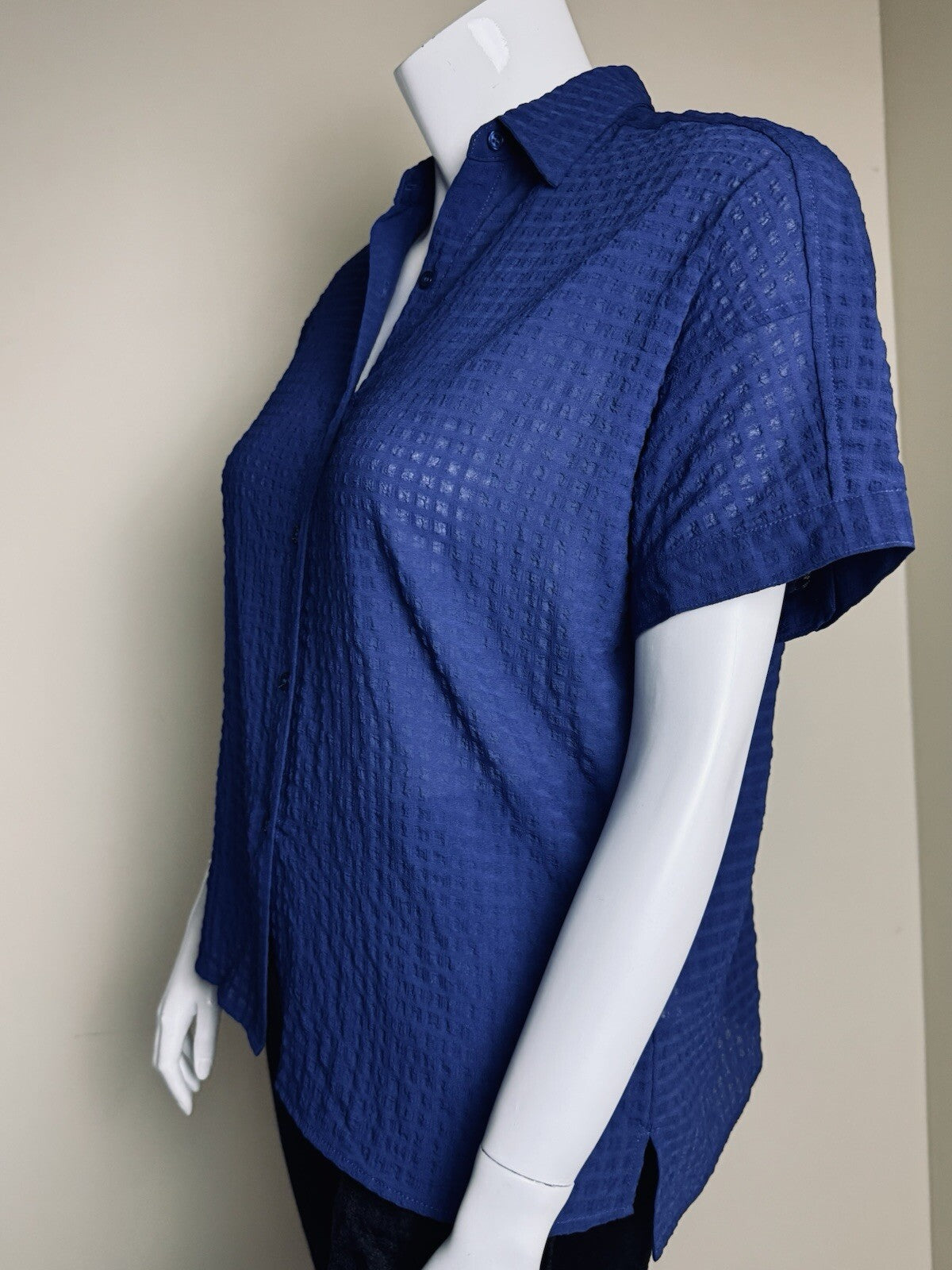 $98 Max Studio Women’s Blue Button Down Shirt Size S.  (B.136)