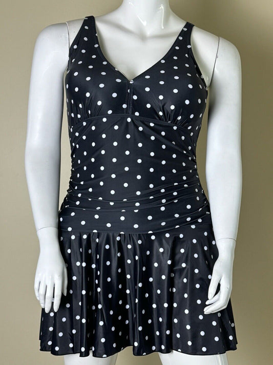 Summer Mae Women’s Sz 2XL swimsuit Polka Dots 1Pc