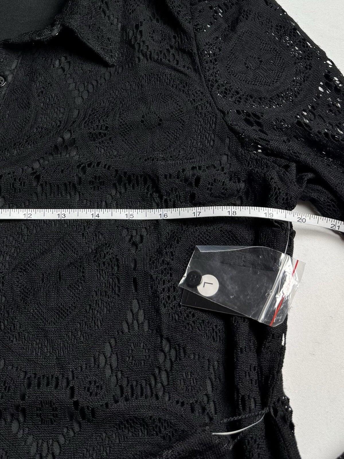 TACERA Women's Black Lace Dress Sz L.    (B.138)