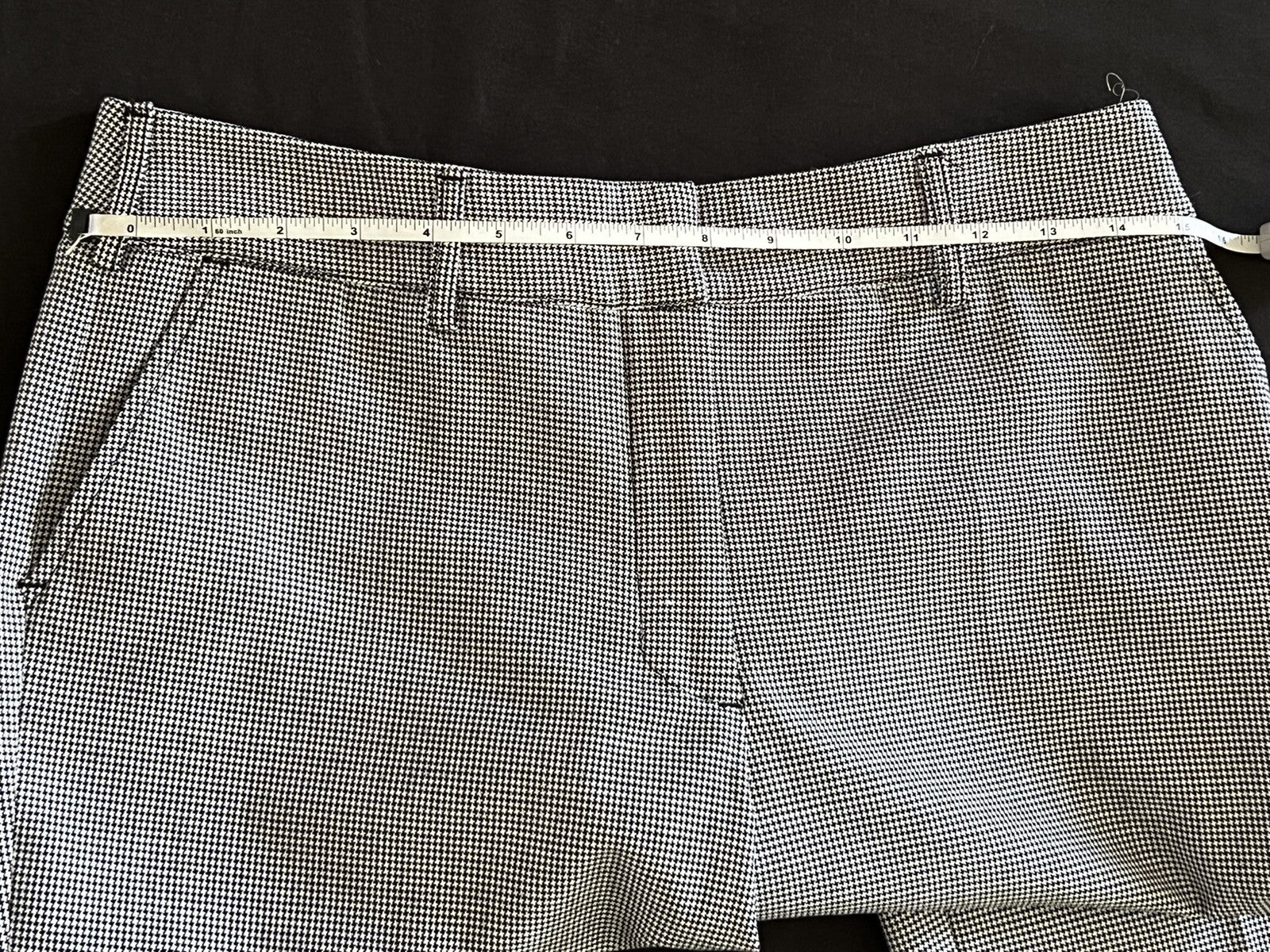 Lizzie Driver Women’s Houndstooth Golf Pants Sz 6 Black White Checks Pattern