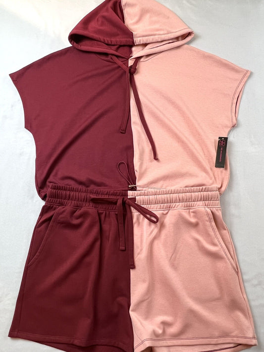 No Boundaries Women’s  2Pc set Hoodie Top,Shorts Sz 2XL