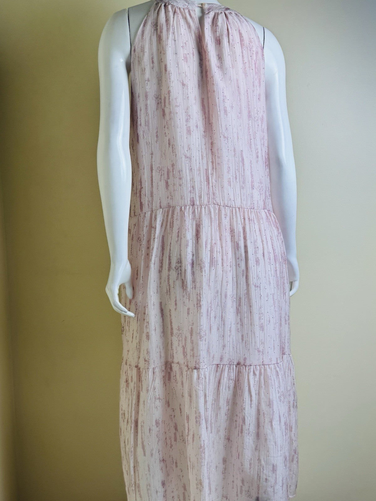 Sapphire Women’s Pink Rhinestones Long Maxi Dress Sz M.  (B.151)