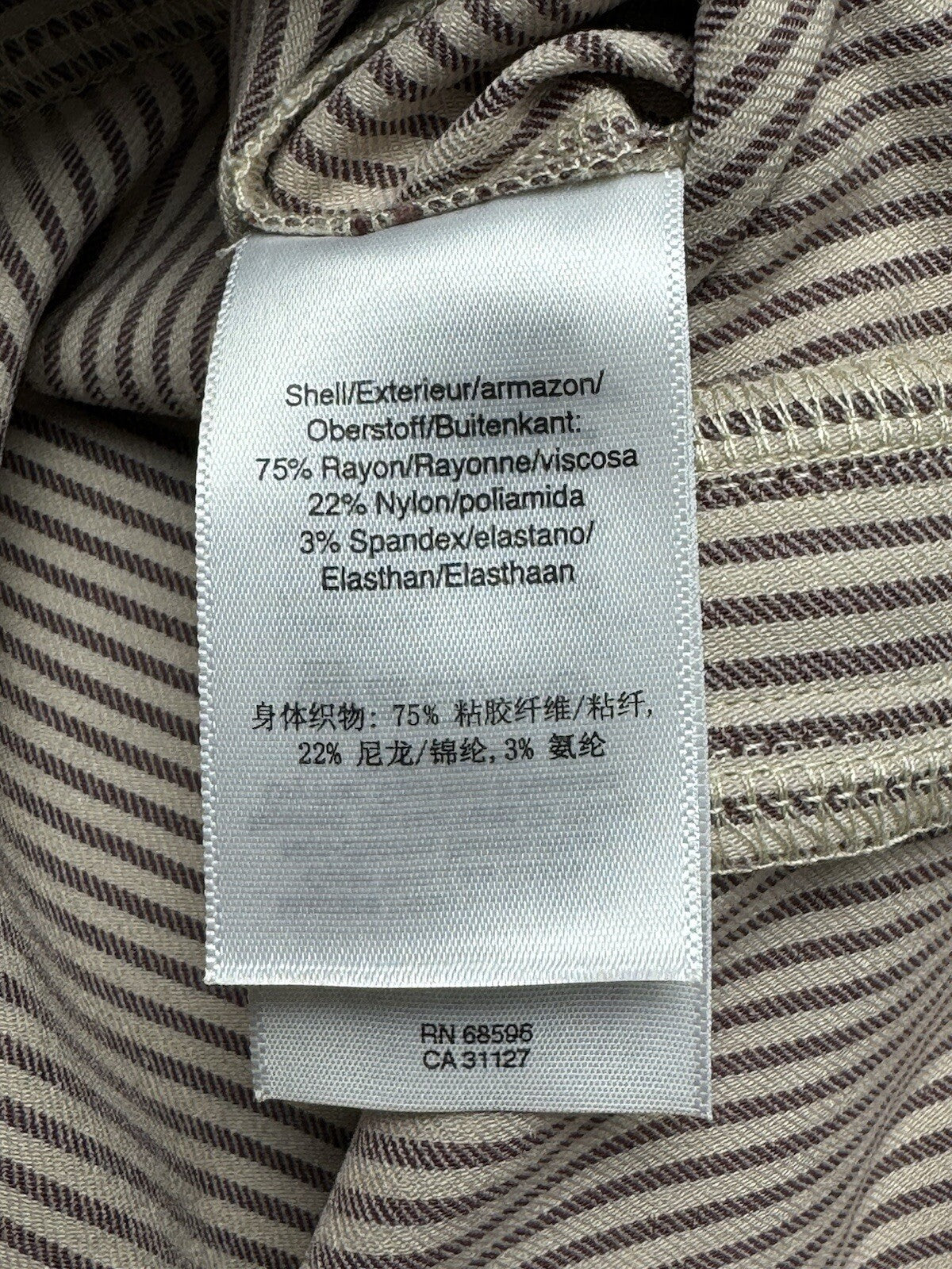 $89 DKNY Women's Striped Pants Sz XL  (B.91)