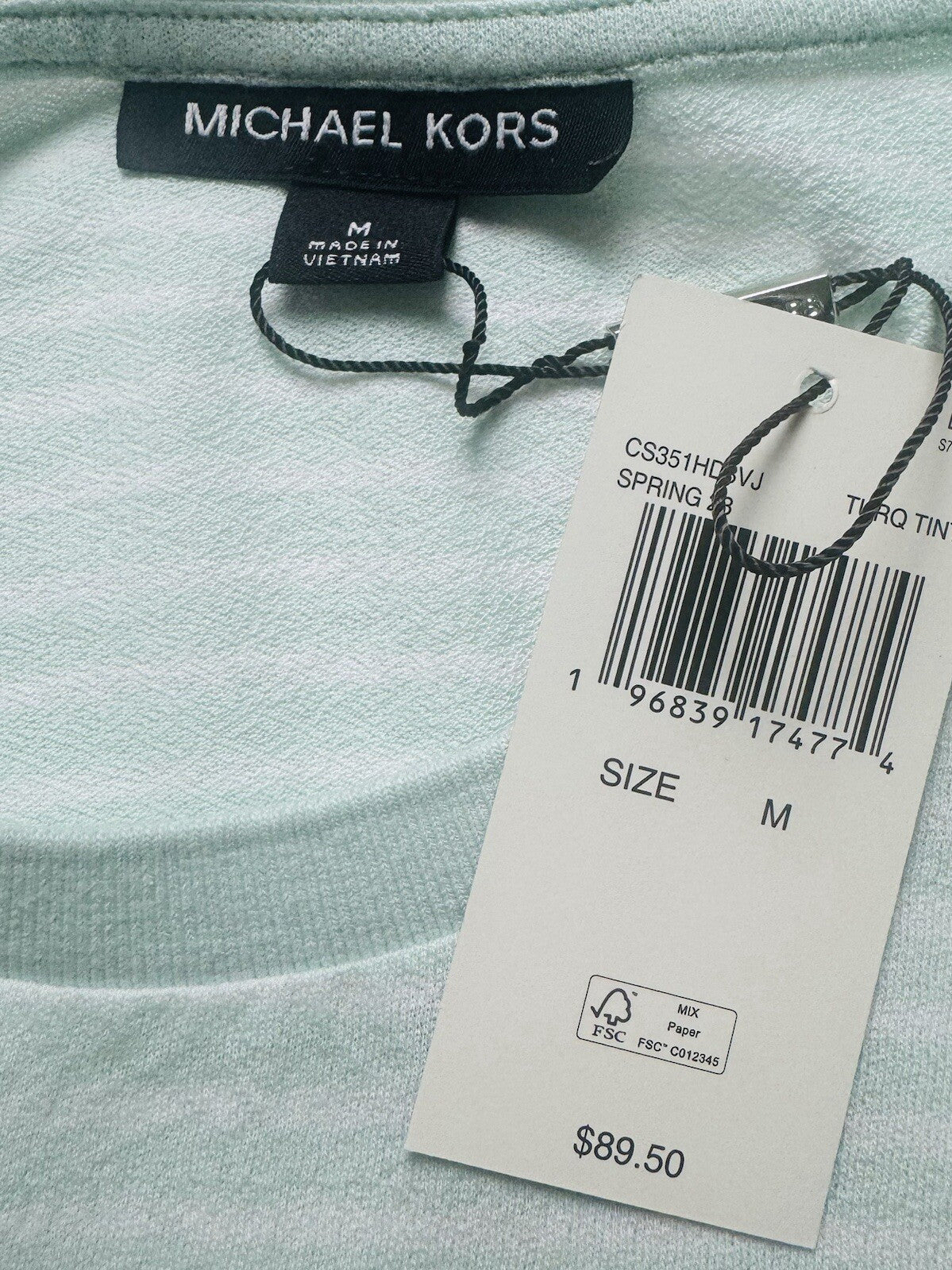 $89. Michael Kors Women’s Mint Green Shirt Sz M.  (B.112)