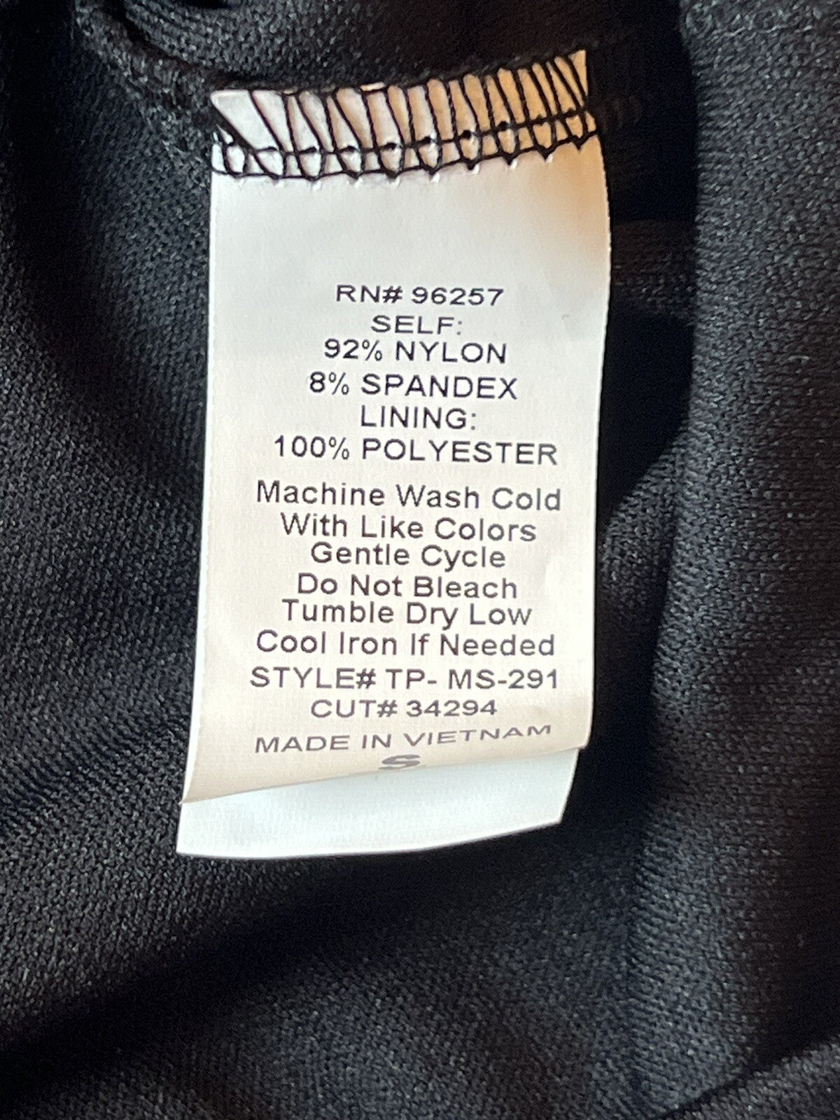 PerSeption Concept Women's Size S Black Short Sleeve Lace Top (1)