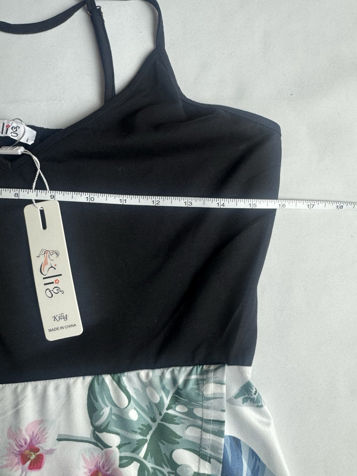 KILIG Women' s Sleeveless Floral Dress Sz L.    (B.168)