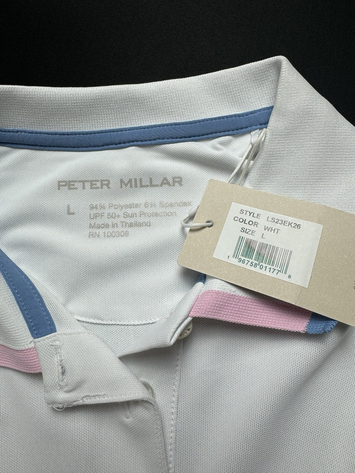 Peter Millar Women’s Golf Polo Shirt White Sz L. (B.80)