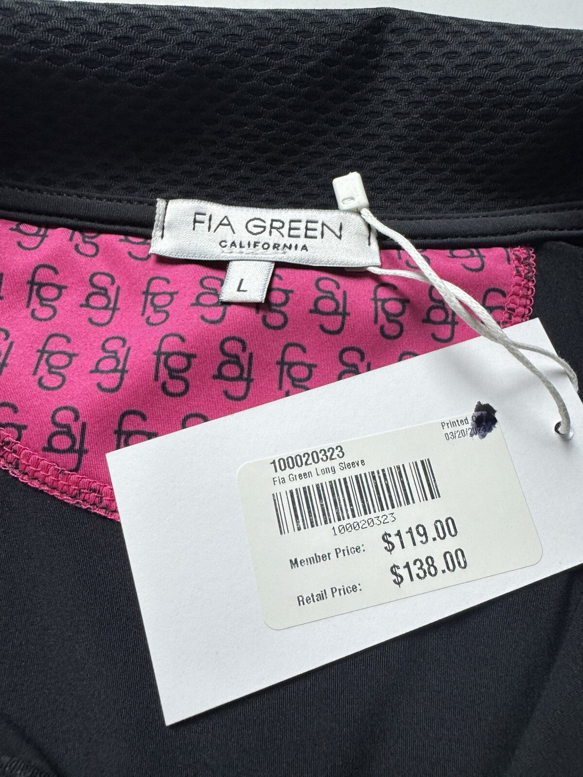 FIA Green California Women’s Golf Sweatshirt Sz L  (B.122)