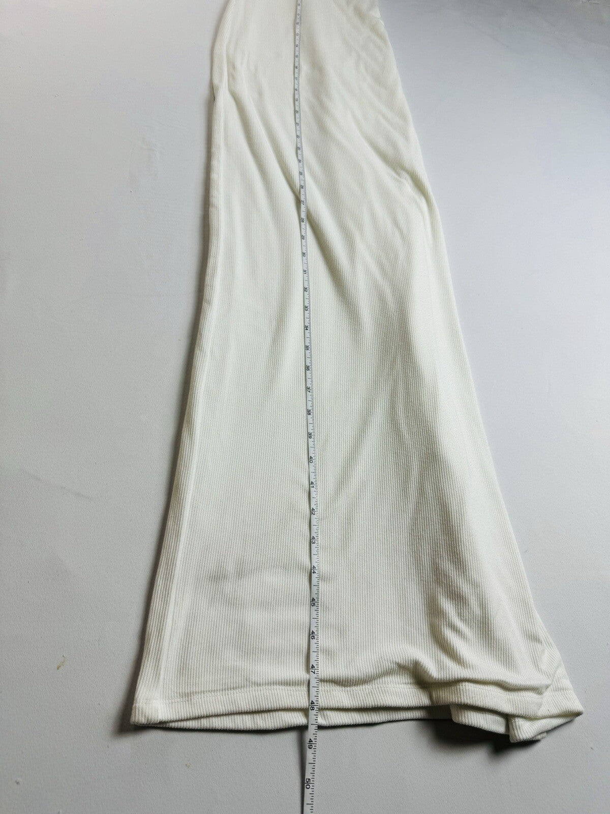 Faded Rose Spaghetti Strap White Dress Sz XL  (B.107)