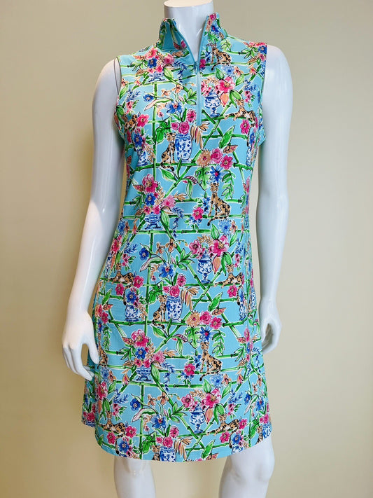$128 G Lifestyle Women’s Mock Zip Neck Sleeveless Dress Sz M      (B.10)