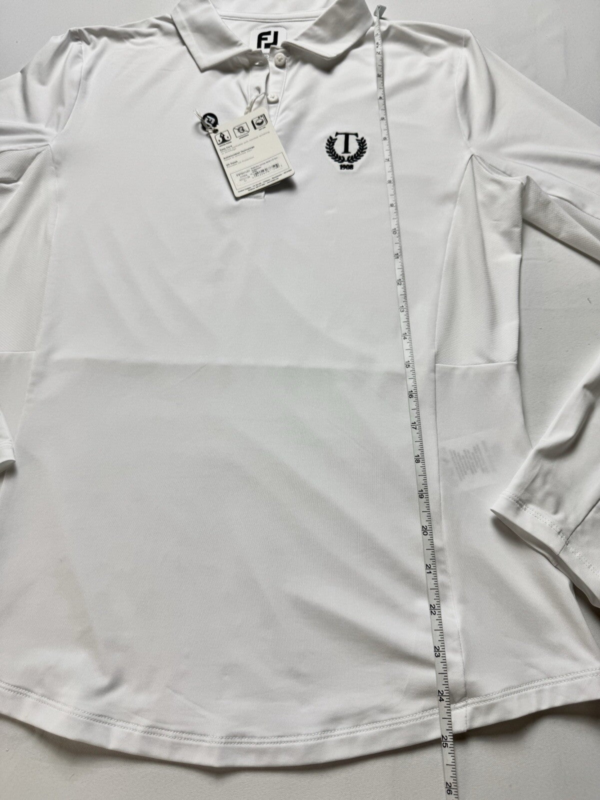 FJ FootJoy Women's Golf White Sweatshirt Long Sleeves Sz M    (B.121)