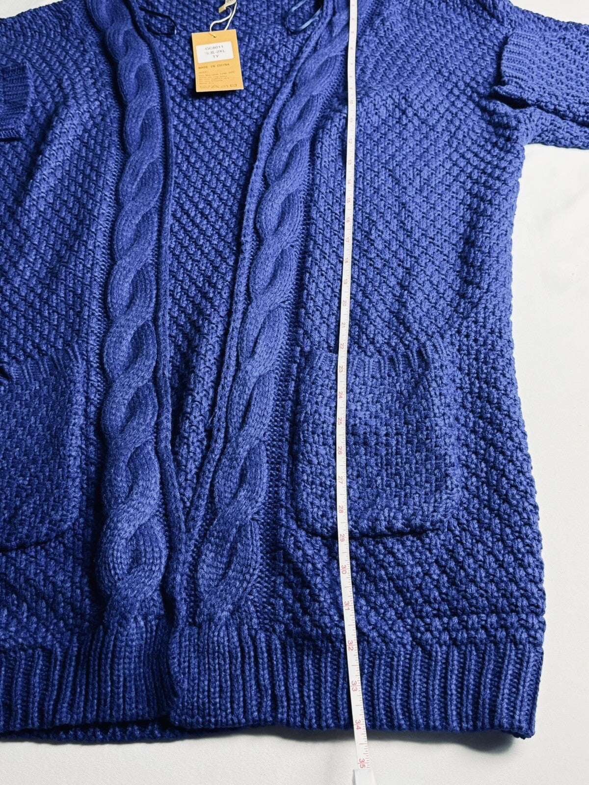 GRECERELLE Women's Long Sleeve Loose Knit Cable Open Front Cardigan (76)