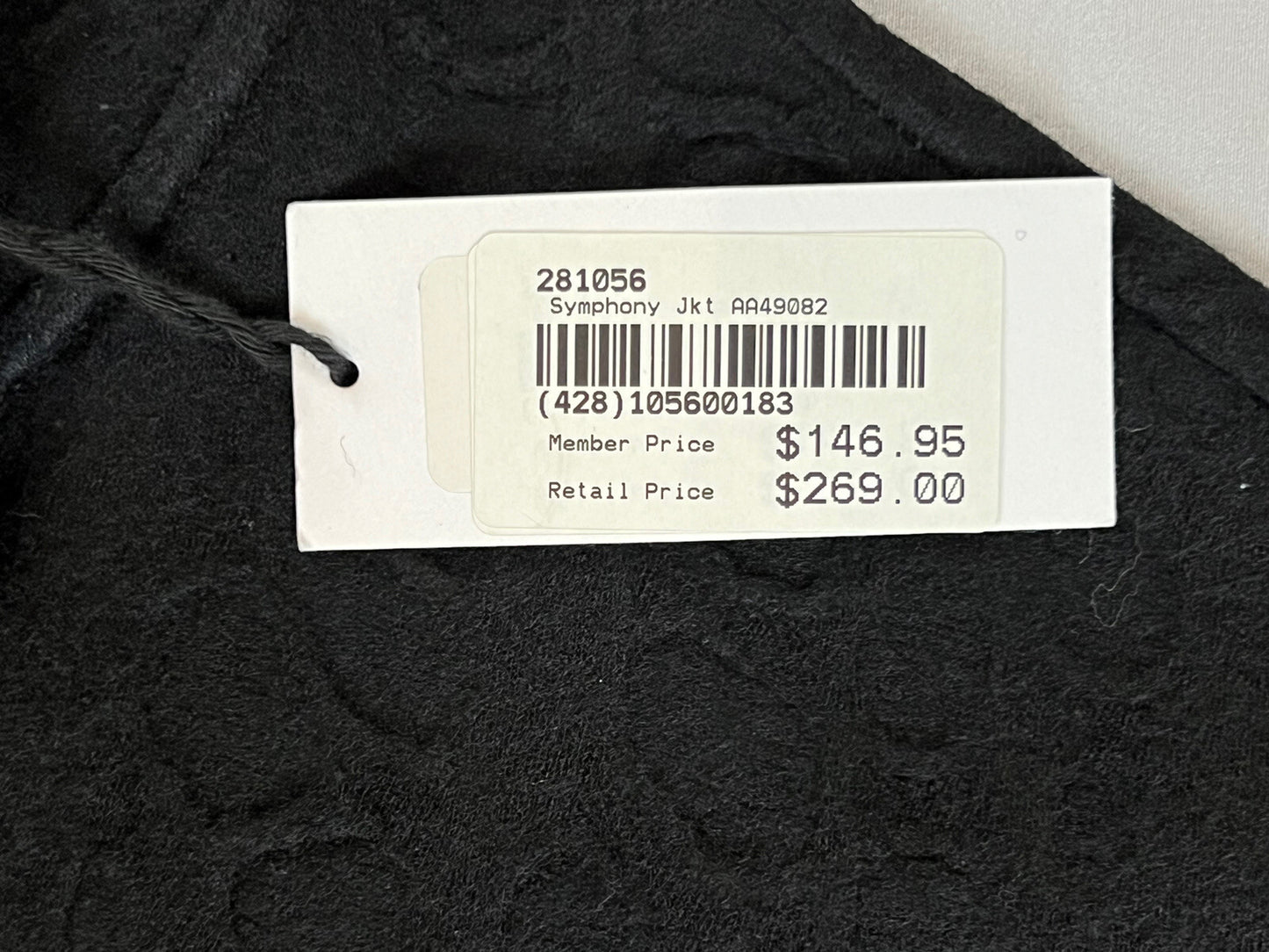 Symphony Women’s Black Jacket Sz S