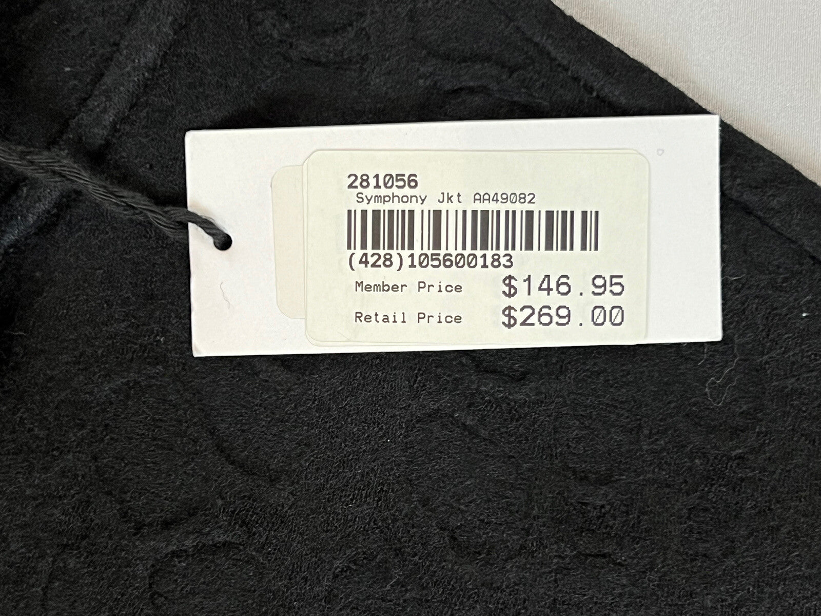 Symphony Women’s Black Jacket Sz S