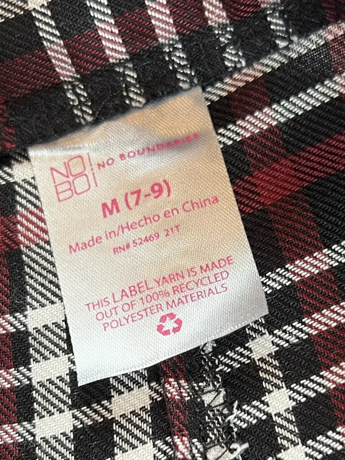 No Boundaries Women’s Plaid Dress Pants Size M